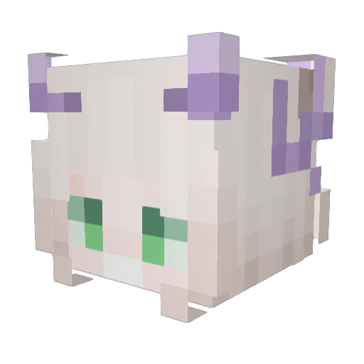 Snow_willow Minecraft avatar head, 3D render