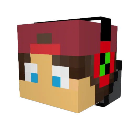 Snowball2 Minecraft avatar head, 3D render
