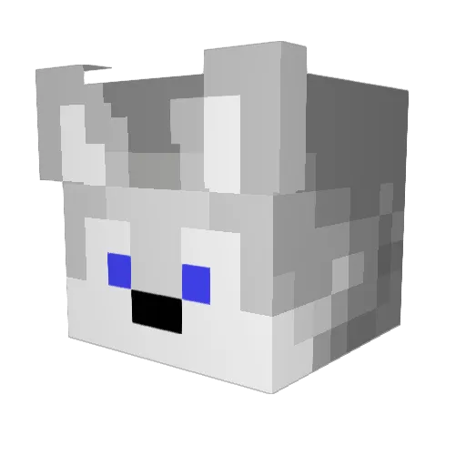 Snowball7274 Minecraft avatar head, 3D render