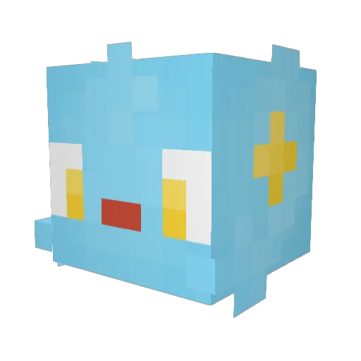 SnowballShinx Minecraft avatar head, 3D render