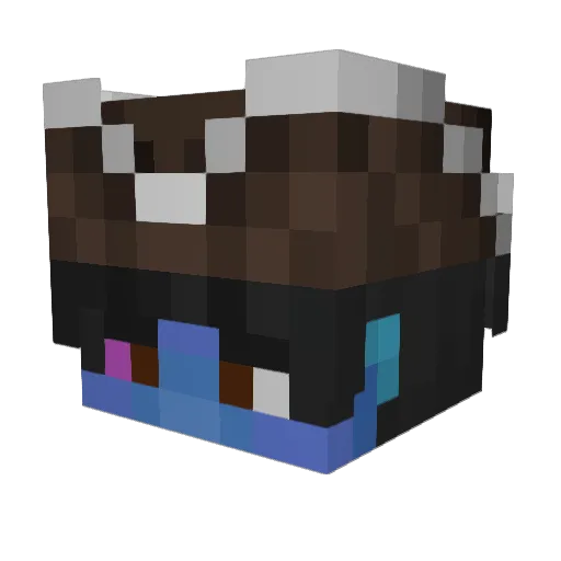 SnowballZx Minecraft avatar head, 3D render