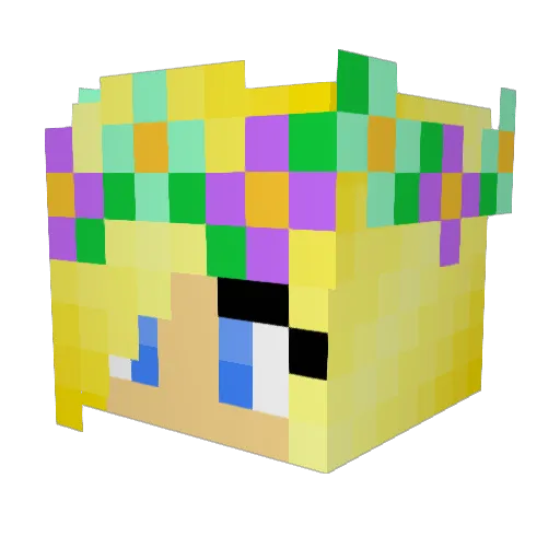 SnowbearKay Minecraft avatar head, 3D render