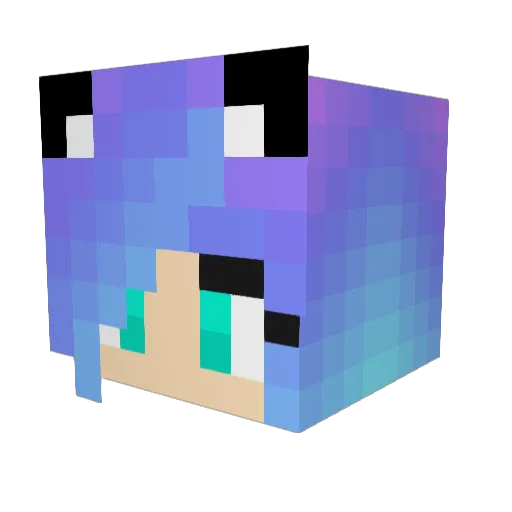 Snowbell78 Minecraft avatar head, 3D render