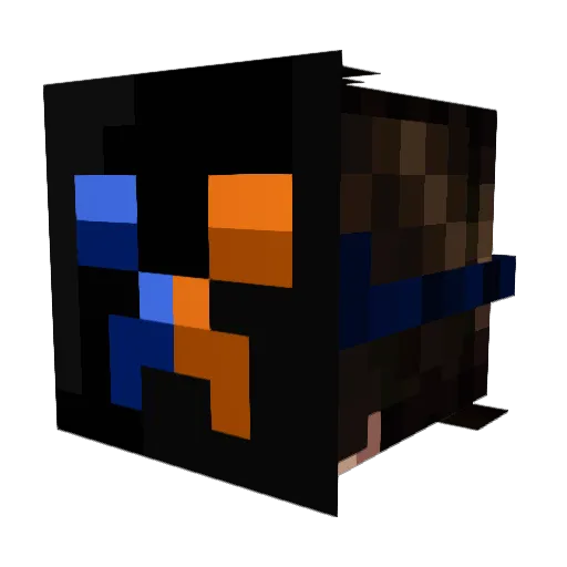 Snowbil Minecraft avatar head, 3D render