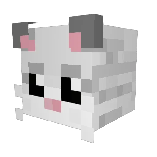 Snowblacker Minecraft avatar head, 3D render