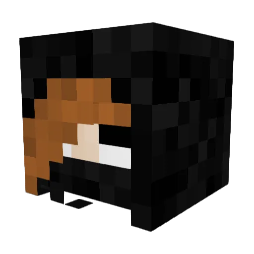 Snowbrine Minecraft avatar head, 3D render