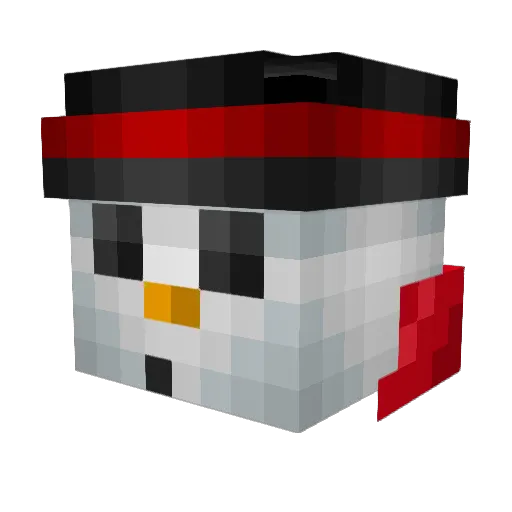 Snowbudd03 Minecraft avatar head, 3D render