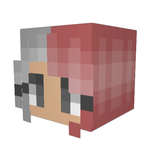 Snowbuttons Minecraft avatar head, 3D render