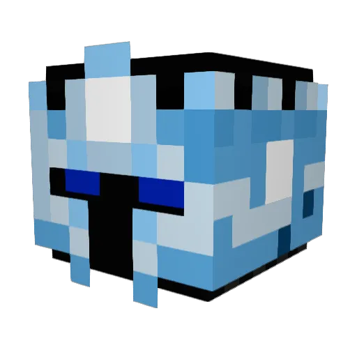 Snowcastle Minecraft avatar head, 3D render