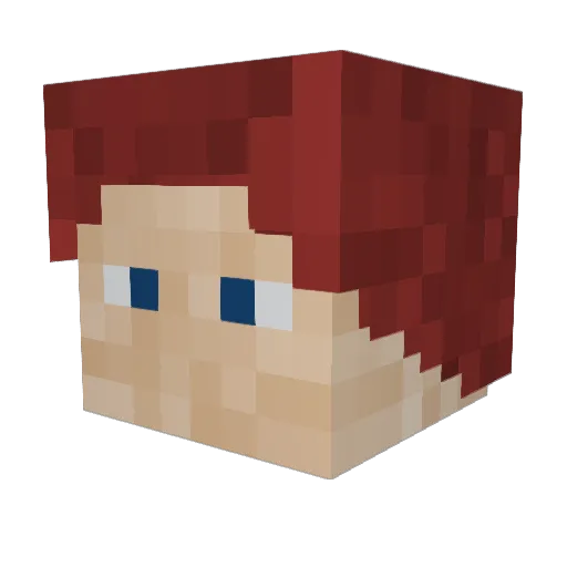 Snowcone001 Minecraft avatar head, 3D render
