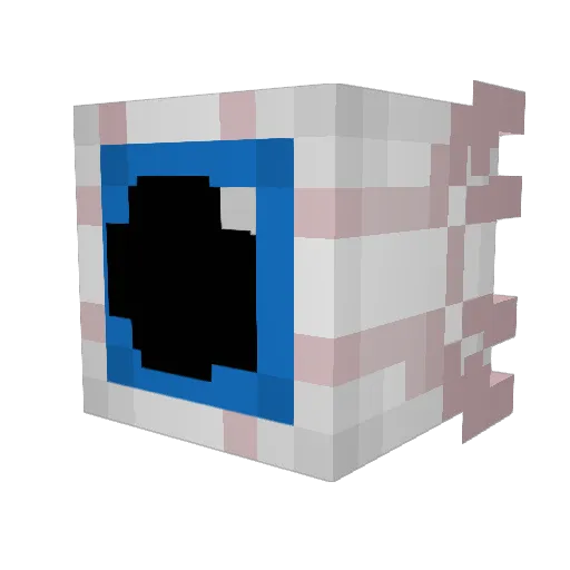 Snowddin Minecraft avatar head, 3D render