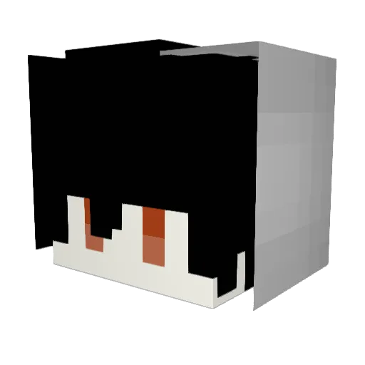 Snowdepu Minecraft avatar head, 3D render