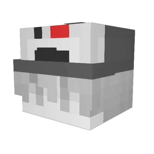 SnowdinFlake Minecraft avatar head, 3D render
