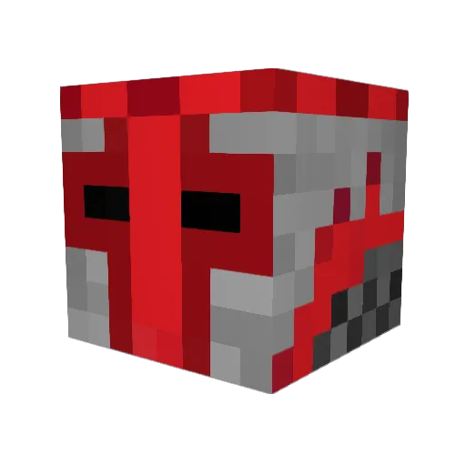Snowdragma Minecraft avatar head, 3D render