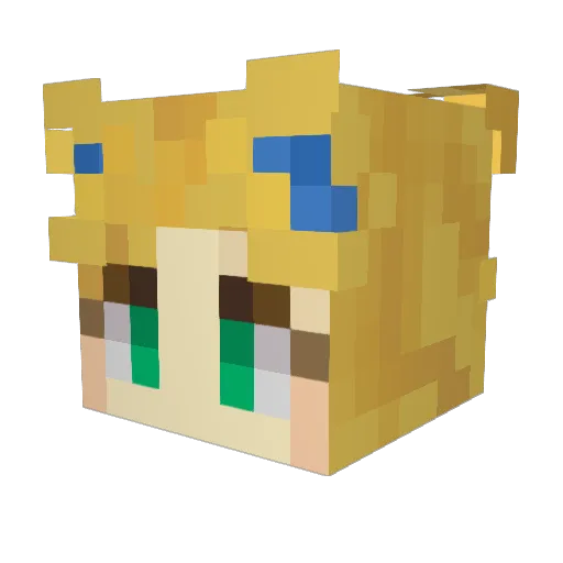 SnowdreamAH Minecraft avatar head, 3D render