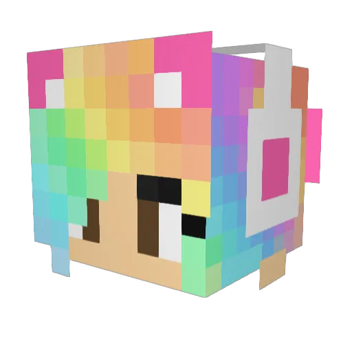 Snowdrop88 Minecraft avatar head, 3D render