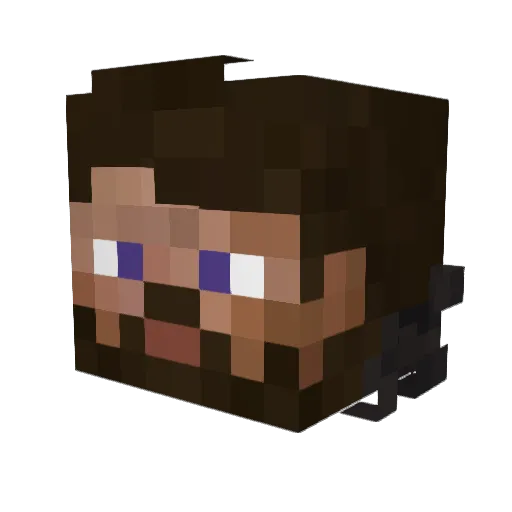 Snowedd Minecraft avatar head, 3D render