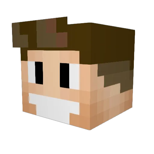 SnowekYT Minecraft avatar head, 3D render
