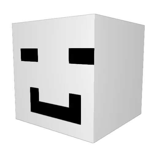 SnowfightZ Minecraft avatar head, 3D render
