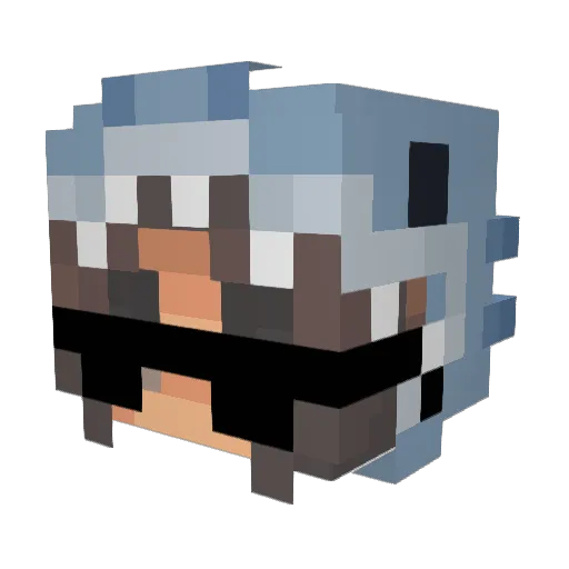 Snowflake8448 Minecraft avatar head, 3D render