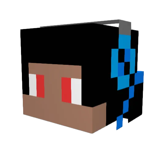 SnowflakeLove Minecraft avatar head, 3D render