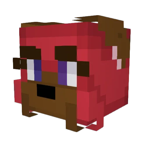 SnowflakeT Minecraft avatar head, 3D render