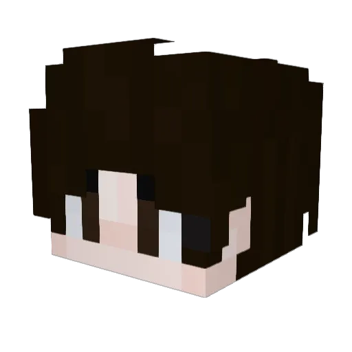 SnowflakeTM Minecraft avatar head, 3D render
