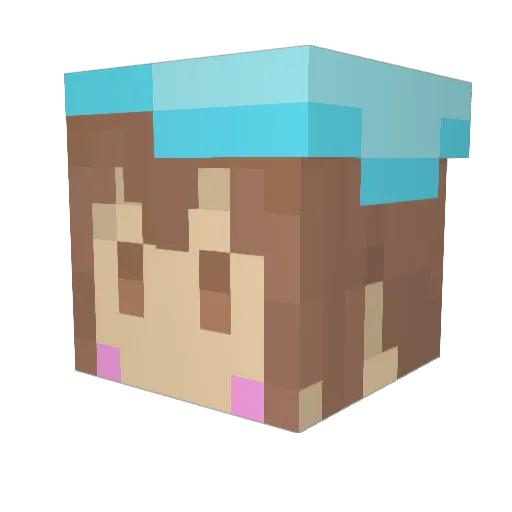 Snowflake_0722 Minecraft avatar head, 3D render