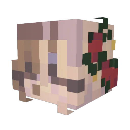 Snowflake_53 Minecraft avatar head, 3D render