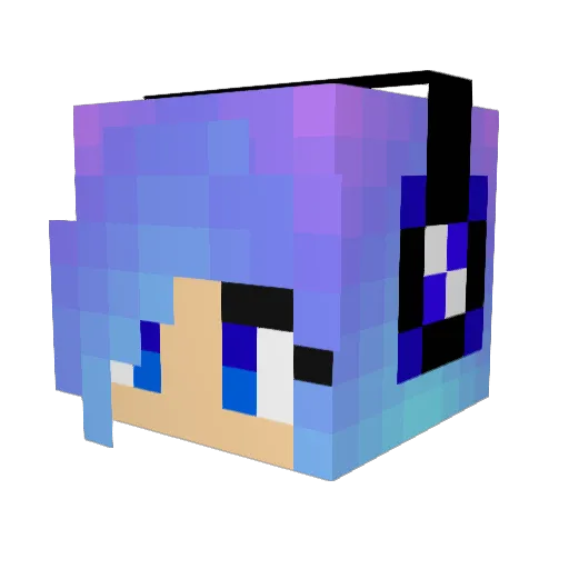 Snowflakes1 Minecraft avatar head, 3D render