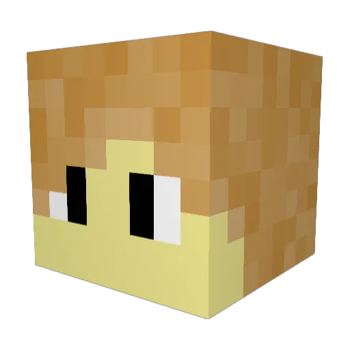 Snowfox_2_0 Minecraft avatar head, 3D render