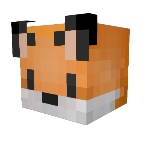 Snowfoxy_OwO Minecraft avatar head, 3D render