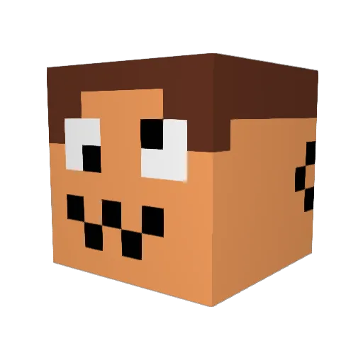 Snowglobezzz Minecraft avatar head, 3D render