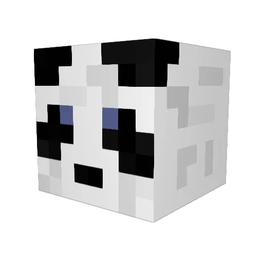 Snowhorse02 Minecraft avatar head, 3D render