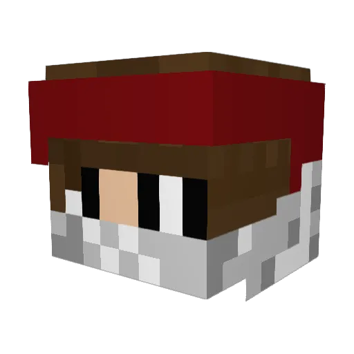 Snowhunter57 Minecraft avatar head, 3D render