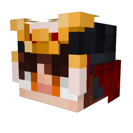Snowi3a11 Minecraft avatar head, 3D render