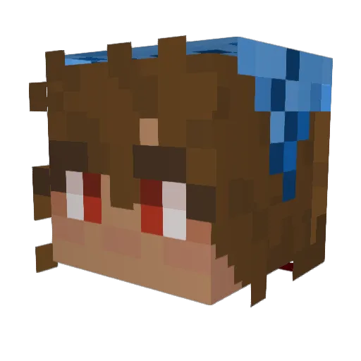 SnowieLightt Minecraft avatar head, 3D render