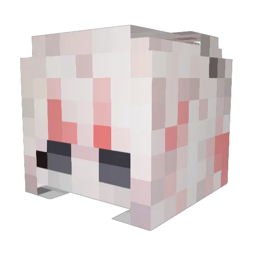 SnowieeeChan Minecraft avatar head, 3D render