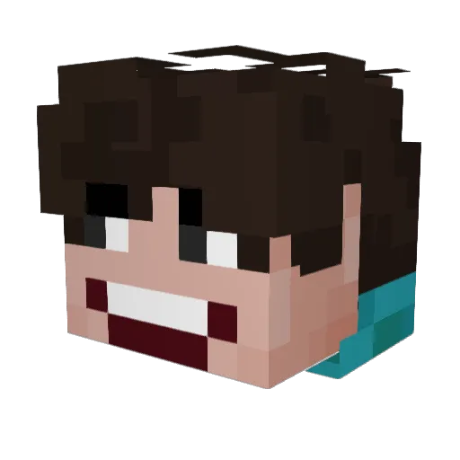 Snowii5 Minecraft avatar head, 3D render