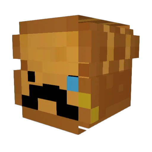 Snowing_Man Minecraft avatar head, 3D render