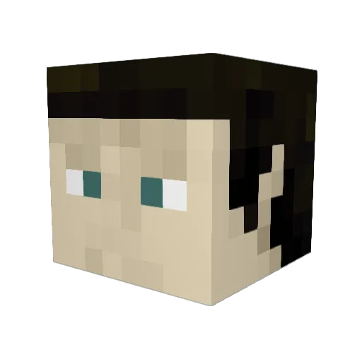 Snowjam Minecraft avatar head, 3D render