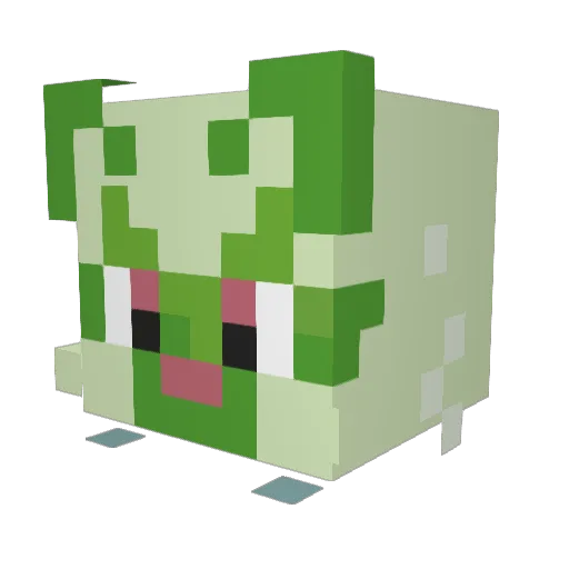 Snowlel Minecraft avatar head, 3D render