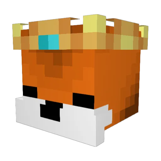 SnowletTV Minecraft avatar head, 3D render