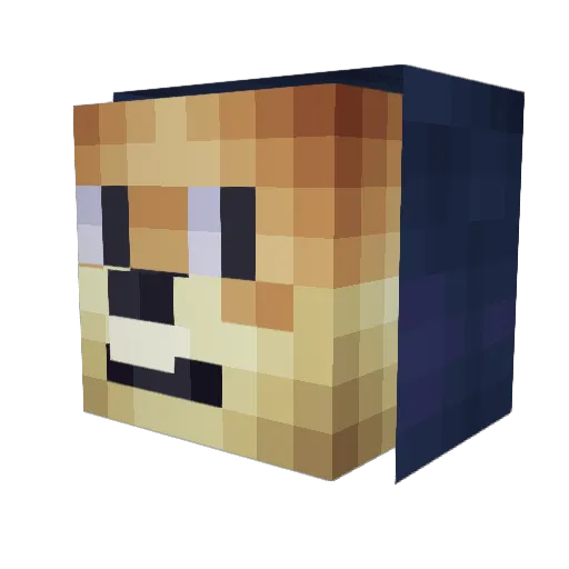 Snowlx Minecraft avatar head, 3D render