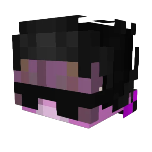 Snowlyh Minecraft avatar head, 3D render