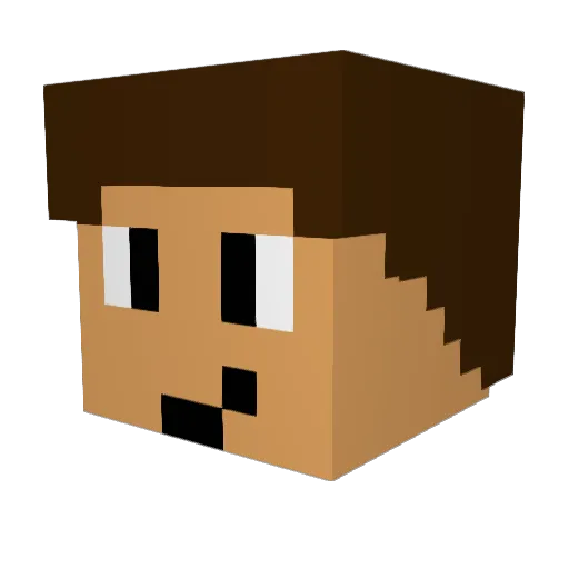 Snowman442 Minecraft avatar head, 3D render
