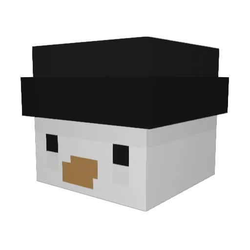 Snowman500 Minecraft avatar head, 3D render