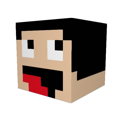 Snowman748 Minecraft avatar head, 3D render