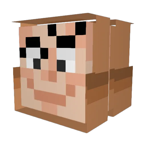 SnowmanSmelvin Minecraft avatar head, 3D render