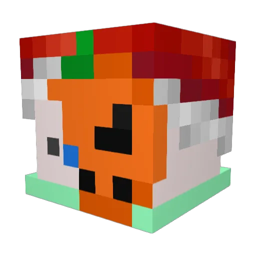 SnowmanSurvivor Minecraft avatar head, 3D render